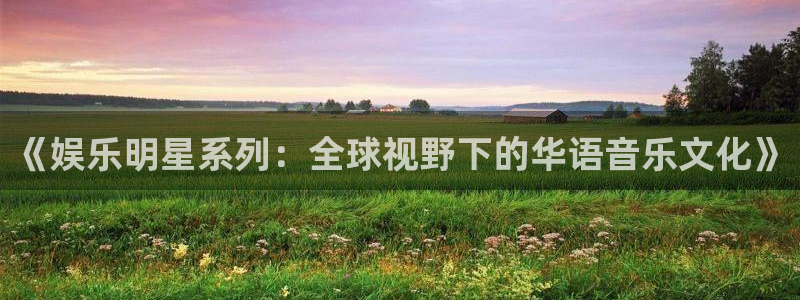 南宫大舞台：《娱乐明星系列：全球视野下的华语音乐文化》